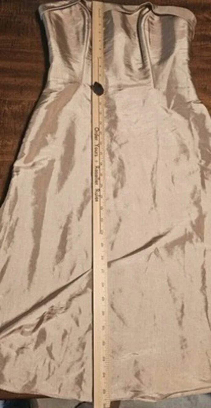 DaVinci Strapless Bandea Cocktail Formal Knee Length Dress Sz 10 Cafe Chocolate - Picture 12 of 13